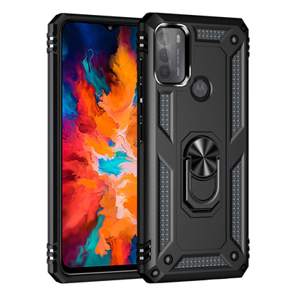 For Motorola Moto G50 Shockproof TPU + PC Protective Case with 360 Degree Rotating Holder(Black) - Motorola Cases by buy2fix | Online Shopping UK | buy2fix