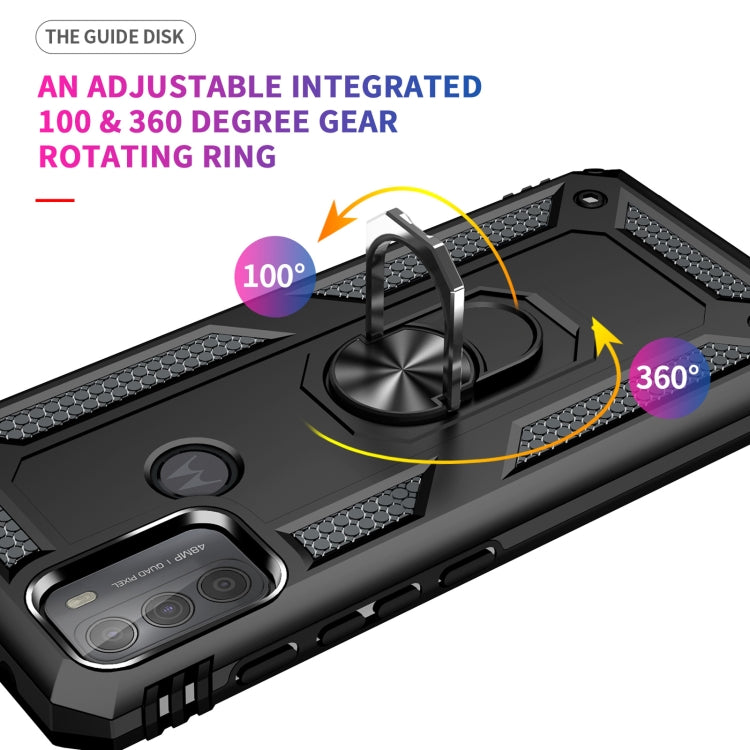 For Motorola Moto G50 Shockproof TPU + PC Protective Case with 360 Degree Rotating Holder(Black) - Motorola Cases by buy2fix | Online Shopping UK | buy2fix