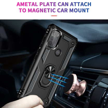 For Motorola Moto G50 Shockproof TPU + PC Protective Case with 360 Degree Rotating Holder(Black) - Motorola Cases by buy2fix | Online Shopping UK | buy2fix