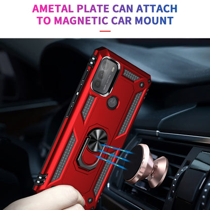 For Motorola Moto G50 Shockproof TPU + PC Protective Case with 360 Degree Rotating Holder(Red) - Motorola Cases by buy2fix | Online Shopping UK | buy2fix