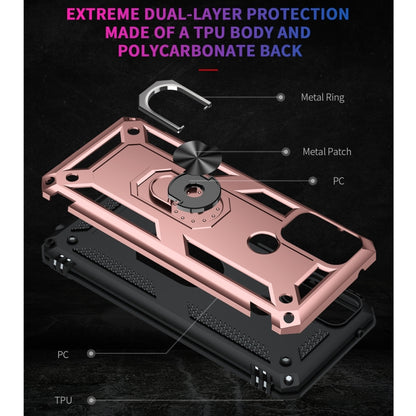 For Motorola Moto G50 Shockproof TPU + PC Protective Case with 360 Degree Rotating Holder(Rose Gold) - Motorola Cases by buy2fix | Online Shopping UK | buy2fix