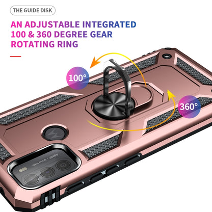 For Motorola Moto G50 Shockproof TPU + PC Protective Case with 360 Degree Rotating Holder(Rose Gold) - Motorola Cases by buy2fix | Online Shopping UK | buy2fix