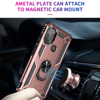 For Motorola Moto G50 Shockproof TPU + PC Protective Case with 360 Degree Rotating Holder(Rose Gold) - Motorola Cases by buy2fix | Online Shopping UK | buy2fix