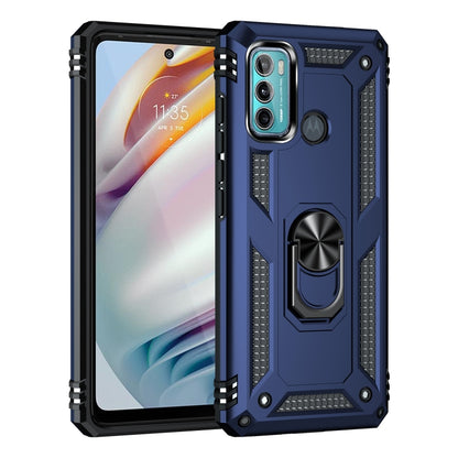 For Motorola Moto G60 / G40 Fusion Shockproof TPU + PC Protective Case with 360 Degree Rotating Holder(Blue) - Motorola Cases by buy2fix | Online Shopping UK | buy2fix
