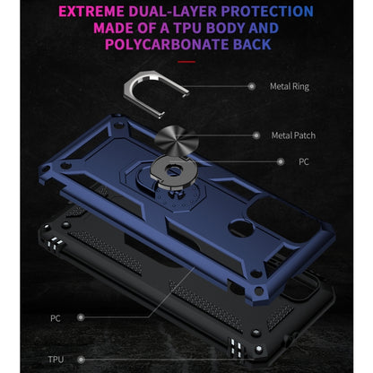 For Motorola Moto G60 / G40 Fusion Shockproof TPU + PC Protective Case with 360 Degree Rotating Holder(Blue) - Motorola Cases by buy2fix | Online Shopping UK | buy2fix