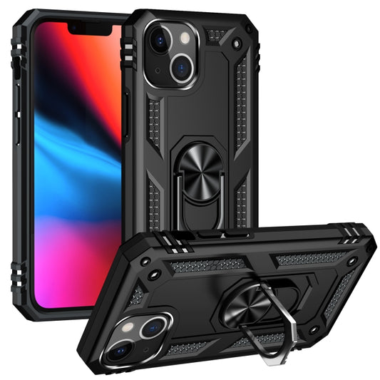 For iPhone 13 mini Shockproof TPU + PC Protective Case with 360 Degree Rotating Holder (Black) - iPhone 13 mini Cases by buy2fix | Online Shopping UK | buy2fix