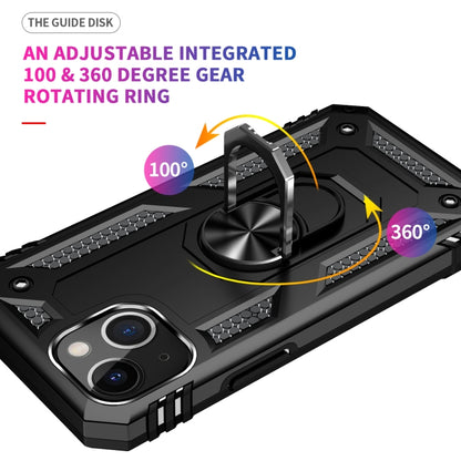 For iPhone 13 mini Shockproof TPU + PC Protective Case with 360 Degree Rotating Holder (Black) - iPhone 13 mini Cases by buy2fix | Online Shopping UK | buy2fix