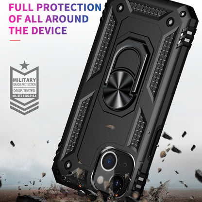 For iPhone 13 mini Shockproof TPU + PC Protective Case with 360 Degree Rotating Holder (Black) - iPhone 13 mini Cases by buy2fix | Online Shopping UK | buy2fix