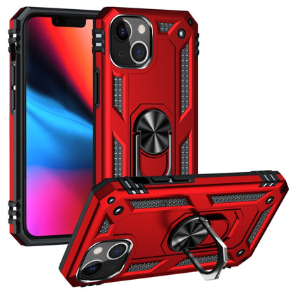For iPhone 13 mini Shockproof TPU + PC Protective Case with 360 Degree Rotating Holder (Red) - iPhone 13 mini Cases by buy2fix | Online Shopping UK | buy2fix