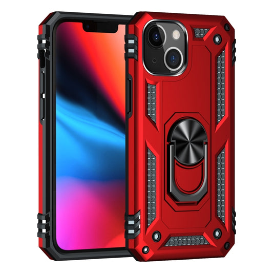 For iPhone 13 mini Shockproof TPU + PC Protective Case with 360 Degree Rotating Holder (Red) - iPhone 13 mini Cases by buy2fix | Online Shopping UK | buy2fix