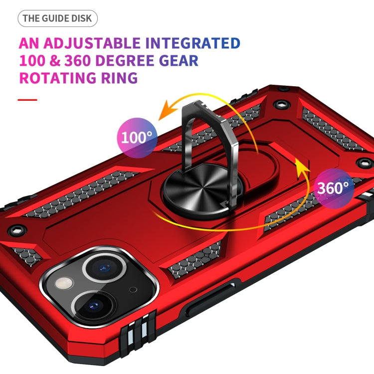 For iPhone 13 mini Shockproof TPU + PC Protective Case with 360 Degree Rotating Holder (Red) - iPhone 13 mini Cases by buy2fix | Online Shopping UK | buy2fix
