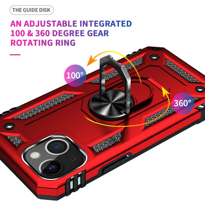 For iPhone 13 mini Shockproof TPU + PC Protective Case with 360 Degree Rotating Holder (Red) - iPhone 13 mini Cases by buy2fix | Online Shopping UK | buy2fix