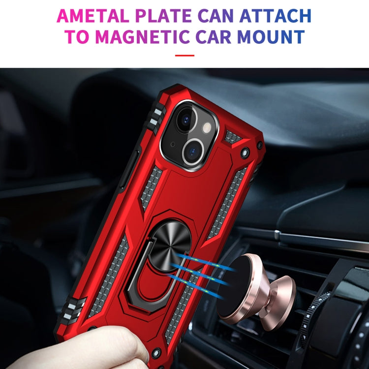 For iPhone 13 mini Shockproof TPU + PC Protective Case with 360 Degree Rotating Holder (Red) - iPhone 13 mini Cases by buy2fix | Online Shopping UK | buy2fix