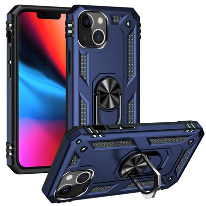 For iPhone 13 mini Shockproof TPU + PC Protective Case with 360 Degree Rotating Holder (Blue) - iPhone 13 mini Cases by buy2fix | Online Shopping UK | buy2fix