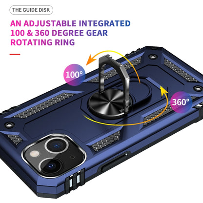 For iPhone 13 mini Shockproof TPU + PC Protective Case with 360 Degree Rotating Holder (Blue) - iPhone 13 mini Cases by buy2fix | Online Shopping UK | buy2fix