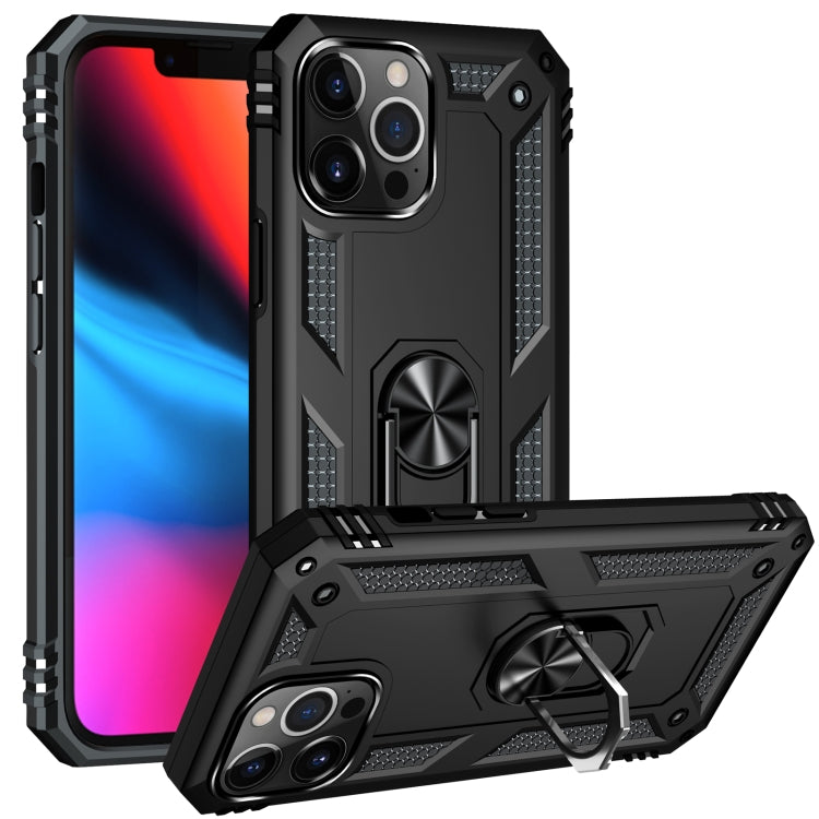 For iPhone 13 Pro Shockproof TPU + PC Protective Case with 360 Degree Rotating Holder (Black) - iPhone 13 Pro Cases by buy2fix | Online Shopping UK | buy2fix