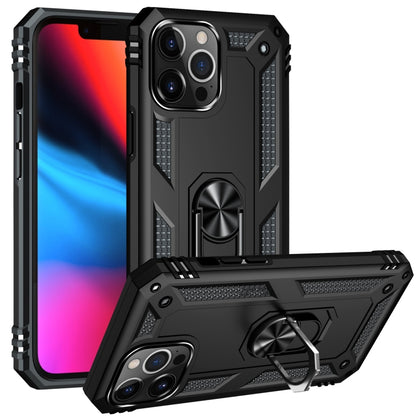 For iPhone 13 Pro Shockproof TPU + PC Protective Case with 360 Degree Rotating Holder (Black) - iPhone 13 Pro Cases by buy2fix | Online Shopping UK | buy2fix