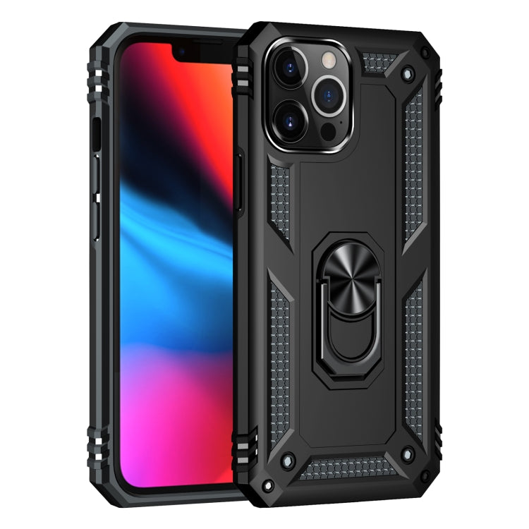 For iPhone 13 Pro Shockproof TPU + PC Protective Case with 360 Degree Rotating Holder (Black) - iPhone 13 Pro Cases by buy2fix | Online Shopping UK | buy2fix
