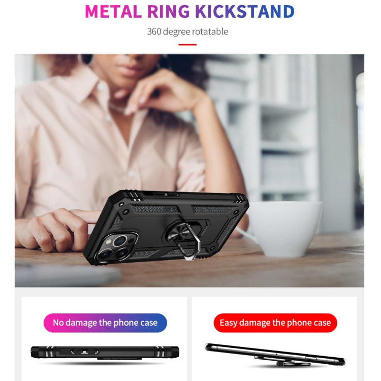 For iPhone 13 Pro Shockproof TPU + PC Protective Case with 360 Degree Rotating Holder (Black) - iPhone 13 Pro Cases by buy2fix | Online Shopping UK | buy2fix