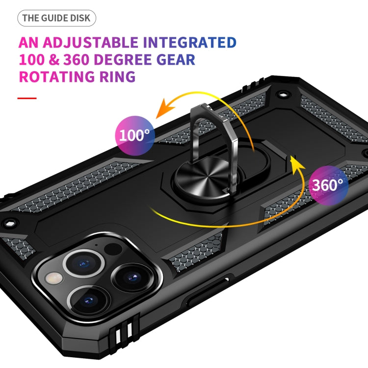 For iPhone 13 Pro Shockproof TPU + PC Protective Case with 360 Degree Rotating Holder (Black) - iPhone 13 Pro Cases by buy2fix | Online Shopping UK | buy2fix