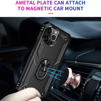 For iPhone 13 Pro Shockproof TPU + PC Protective Case with 360 Degree Rotating Holder (Black) - iPhone 13 Pro Cases by buy2fix | Online Shopping UK | buy2fix