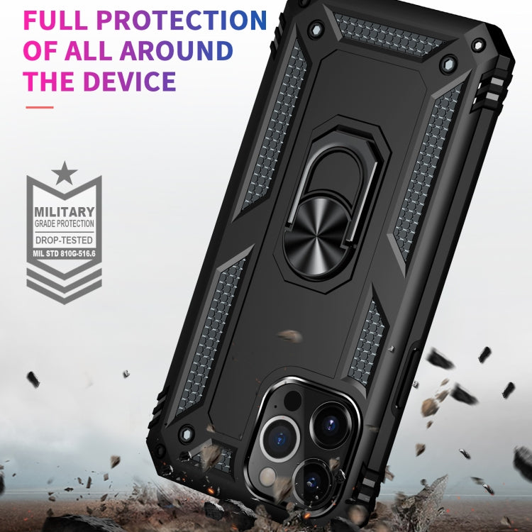 For iPhone 13 Pro Shockproof TPU + PC Protective Case with 360 Degree Rotating Holder (Black) - iPhone 13 Pro Cases by buy2fix | Online Shopping UK | buy2fix