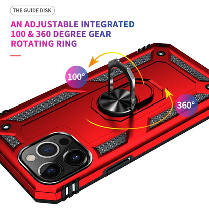 For iPhone 13 Pro Shockproof TPU + PC Protective Case with 360 Degree Rotating Holder (Red) - iPhone 13 Pro Cases by buy2fix | Online Shopping UK | buy2fix