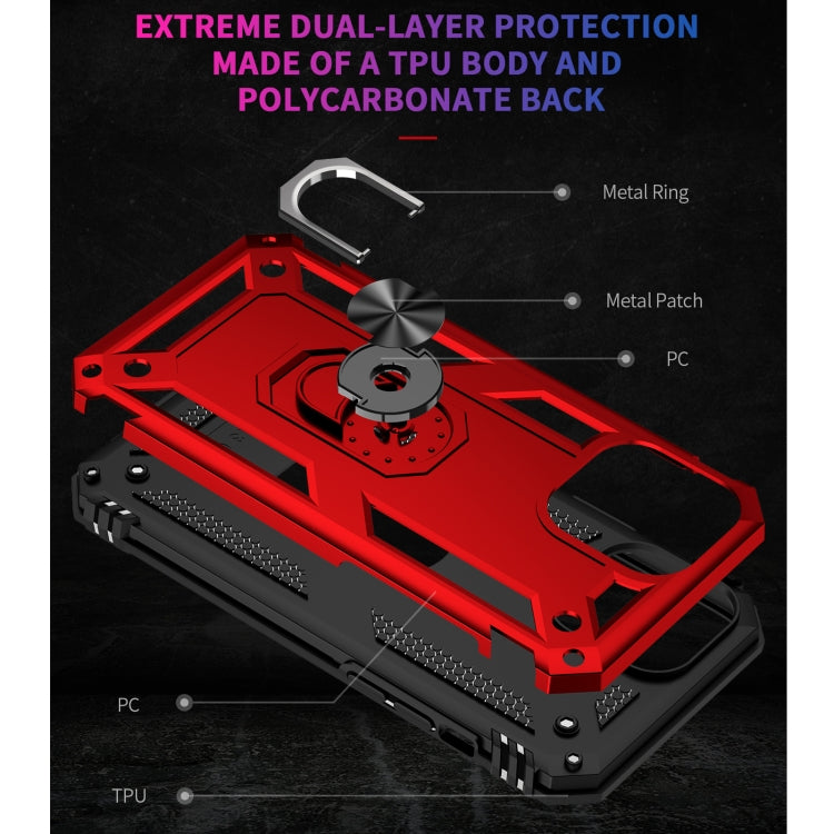 For iPhone 13 Pro Shockproof TPU + PC Protective Case with 360 Degree Rotating Holder (Red) - iPhone 13 Pro Cases by buy2fix | Online Shopping UK | buy2fix