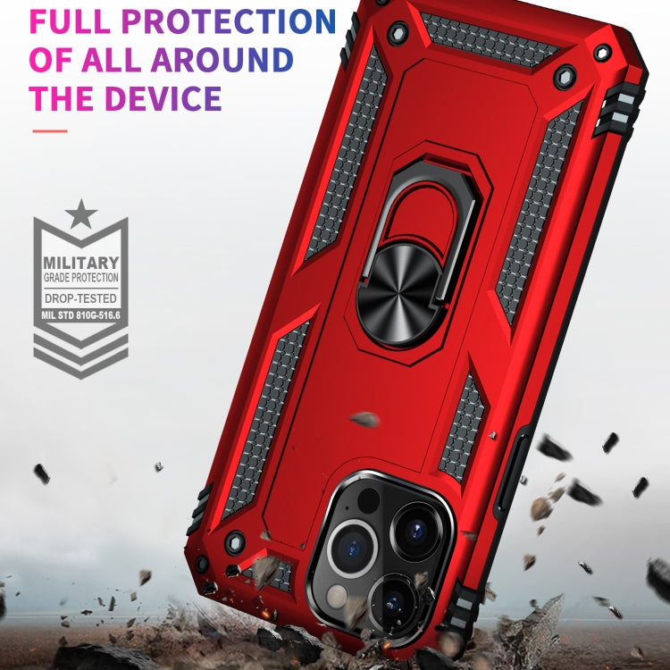 For iPhone 13 Pro Shockproof TPU + PC Protective Case with 360 Degree Rotating Holder (Red) - iPhone 13 Pro Cases by buy2fix | Online Shopping UK | buy2fix