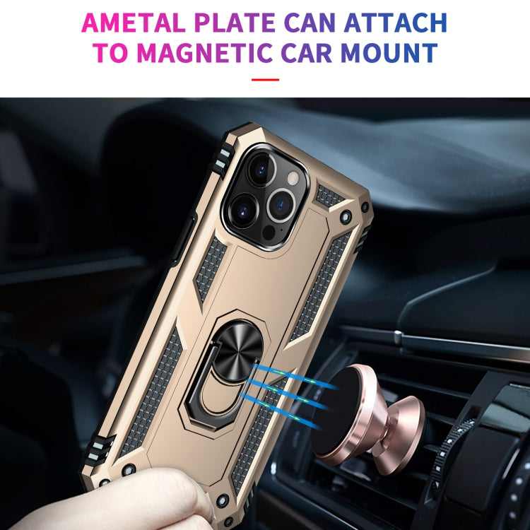 For iPhone 13 Pro Shockproof TPU + PC Protective Case with 360 Degree Rotating Holder (Gold) - iPhone 13 Pro Cases by buy2fix | Online Shopping UK | buy2fix
