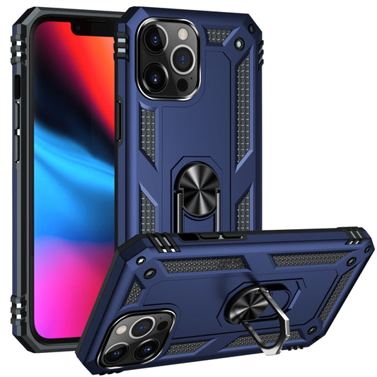 For iPhone 13 Pro Shockproof TPU + PC Protective Case with 360 Degree Rotating Holder (Blue) - iPhone 13 Pro Cases by buy2fix | Online Shopping UK | buy2fix