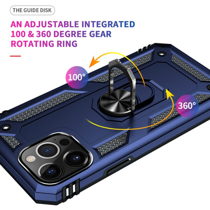 For iPhone 13 Pro Shockproof TPU + PC Protective Case with 360 Degree Rotating Holder (Blue) - iPhone 13 Pro Cases by buy2fix | Online Shopping UK | buy2fix