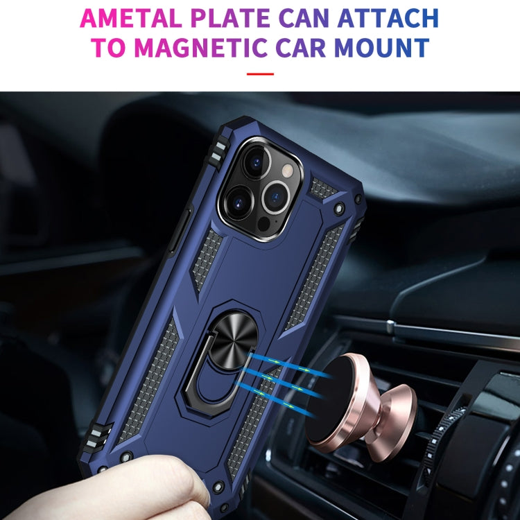 For iPhone 13 Pro Shockproof TPU + PC Protective Case with 360 Degree Rotating Holder (Blue) - iPhone 13 Pro Cases by buy2fix | Online Shopping UK | buy2fix