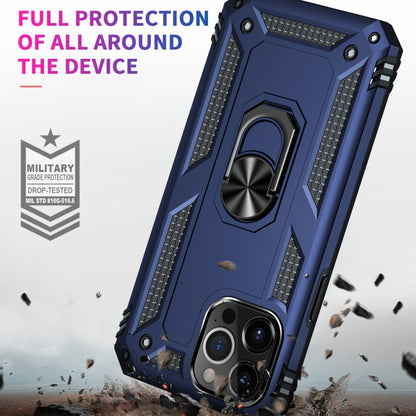 For iPhone 13 Pro Shockproof TPU + PC Protective Case with 360 Degree Rotating Holder (Blue) - iPhone 13 Pro Cases by buy2fix | Online Shopping UK | buy2fix