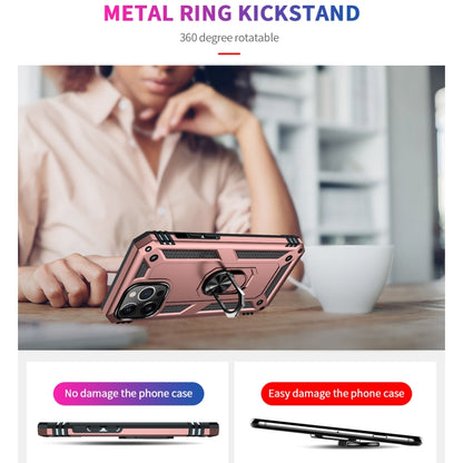 For iPhone 13 Pro Shockproof TPU + PC Protective Case with 360 Degree Rotating Holder (Rose Gold) - iPhone 13 Pro Cases by buy2fix | Online Shopping UK | buy2fix