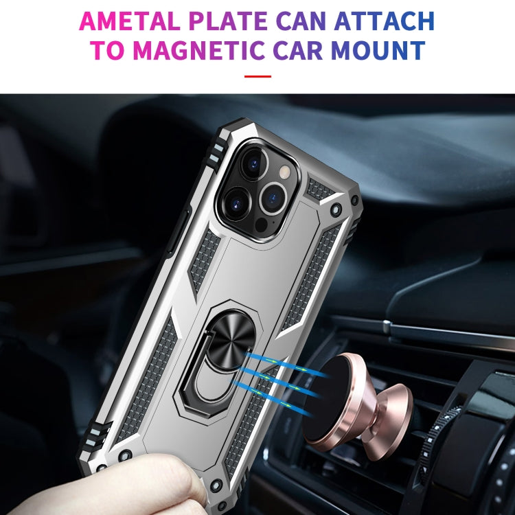 For iPhone 13 Pro Shockproof TPU + PC Protective Case with 360 Degree Rotating Holder (Silver) - iPhone 13 Pro Cases by buy2fix | Online Shopping UK | buy2fix