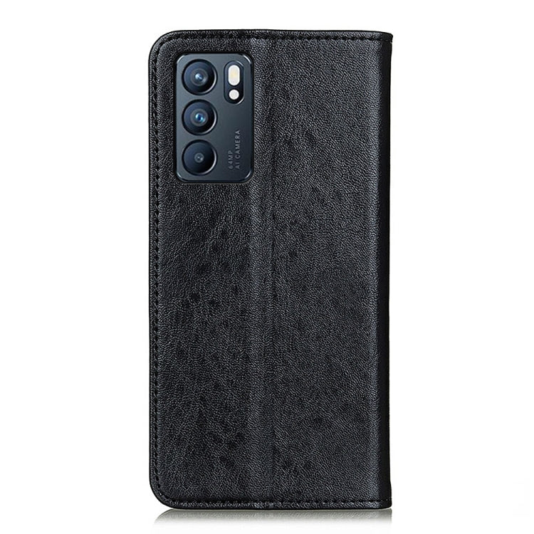 For OPPO Reno6 5G Magnetic Crazy Horse Texture Horizontal Flip Leather Case with Holder & Card Slots & Wallet(Black) by buy2fix