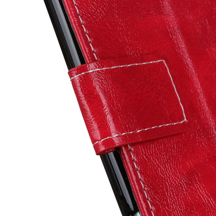 For OPPO Reno6 5G Retro Crazy Horse Texture Horizontal Flip Leather Case with Holder & Card Slots & Photo Frame & Wallet(Red) by buy2fix