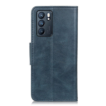 For OPPO Reno6 5G Mirren Crazy Horse Texture Horizontal Flip Leather Case with Holder & Card Slots & Wallet(Blue) by buy2fix