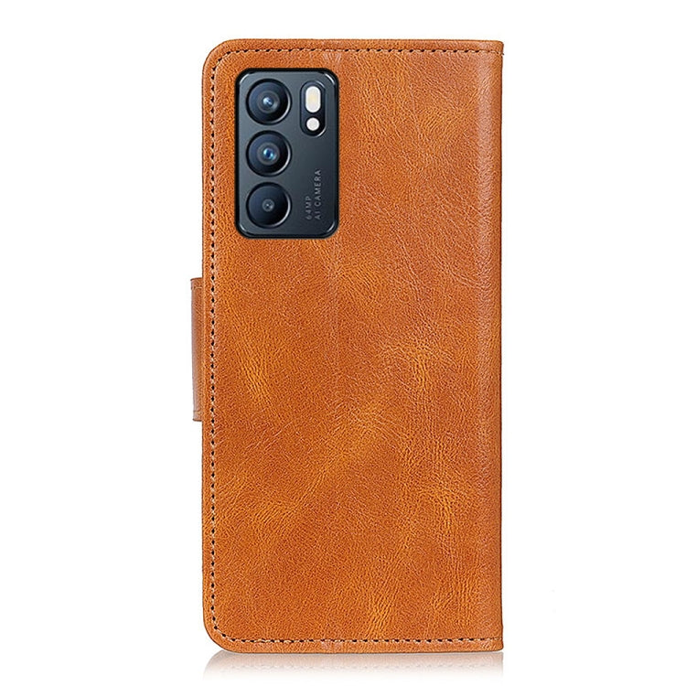 For OPPO Reno6 5G Mirren Crazy Horse Texture Horizontal Flip Leather Case with Holder & Card Slots & Wallet(Brown) by buy2fix