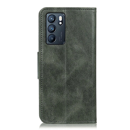 For OPPO Reno6 5G Mirren Crazy Horse Texture Horizontal Flip Leather Case with Holder & Card Slots & Wallet(Dark Green) by buy2fix
