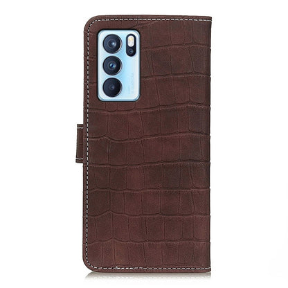 For OPPO Reno6 Pro 5G Crocodile Texture Horizontal Flip Leather Case with Holder & Card Slots & Wallet(Brown) by buy2fix