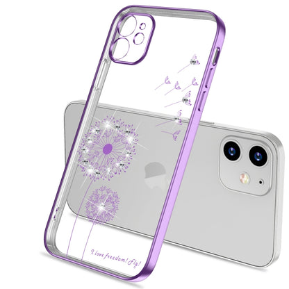 For iPhone 11 Ultra-thin Electroplating Dandelion Pattern Protective Case (Purple) - iPhone 11 Cases by buy2fix | Online Shopping UK | buy2fix