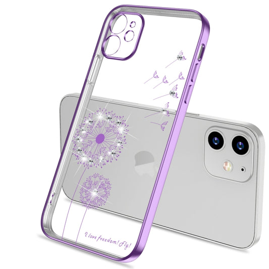 For iPhone 11 Ultra-thin Electroplating Dandelion Pattern Protective Case (Purple) - iPhone 11 Cases by buy2fix | Online Shopping UK | buy2fix