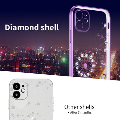 For iPhone 11 Ultra-thin Electroplating Dandelion Pattern Protective Case (Purple) - iPhone 11 Cases by buy2fix | Online Shopping UK | buy2fix