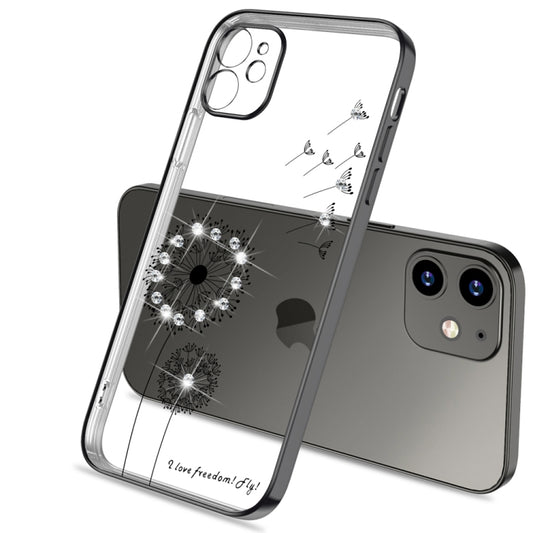 For iPhone 11 Ultra-thin Electroplating Dandelion Pattern Protective Case (Black) - iPhone 11 Cases by buy2fix | Online Shopping UK | buy2fix