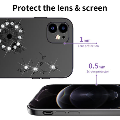 For iPhone 11 Ultra-thin Electroplating Dandelion Pattern Protective Case (Black) - iPhone 11 Cases by buy2fix | Online Shopping UK | buy2fix