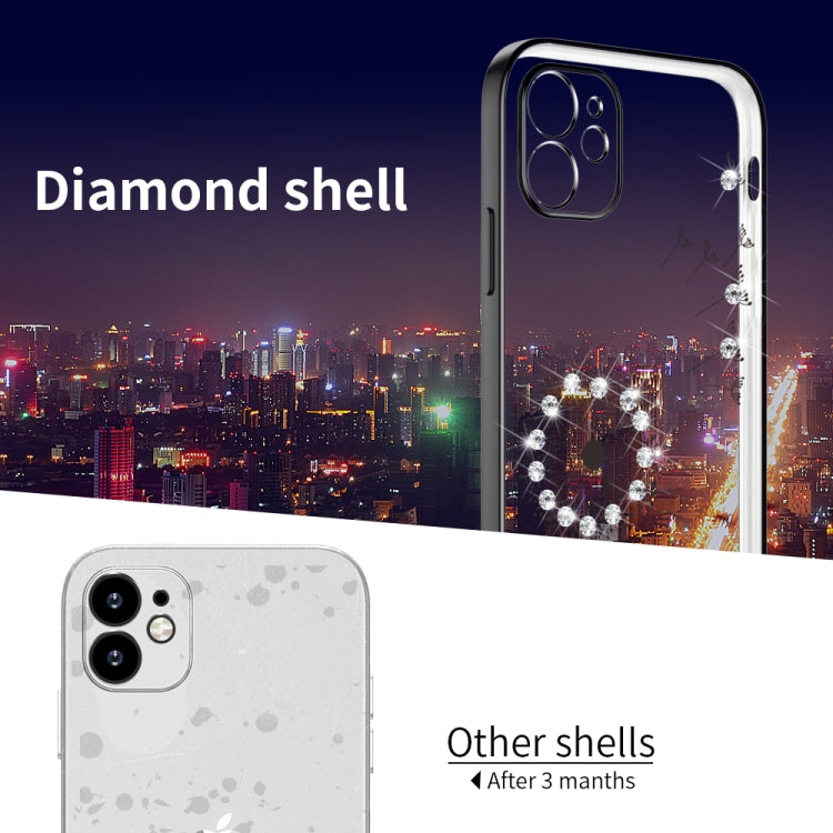 For iPhone 11 Ultra-thin Electroplating Dandelion Pattern Protective Case (Black) - iPhone 11 Cases by buy2fix | Online Shopping UK | buy2fix