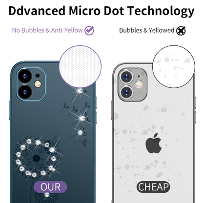 For iPhone 11 Ultra-thin Electroplating Dandelion Pattern Protective Case (Blue) - iPhone 11 Cases by buy2fix | Online Shopping UK | buy2fix
