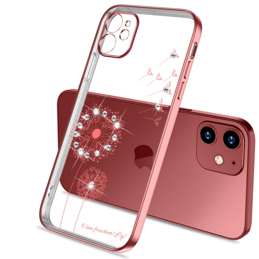 For iPhone 11 Ultra-thin Electroplating Dandelion Pattern Protective Case (Rose Gold) - iPhone 11 Cases by buy2fix | Online Shopping UK | buy2fix